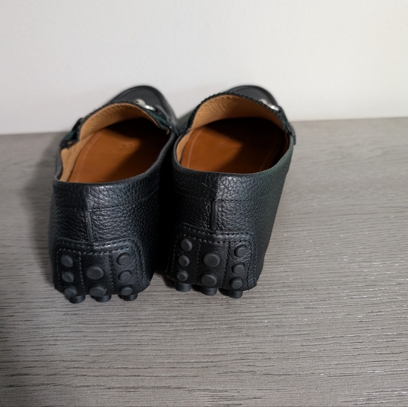 2 Left GUCCI DAMO Men’s Leather Web Stripe/ Bit Black Loafer  8.5 READ DESCRIPT - Picture 9 of 10
